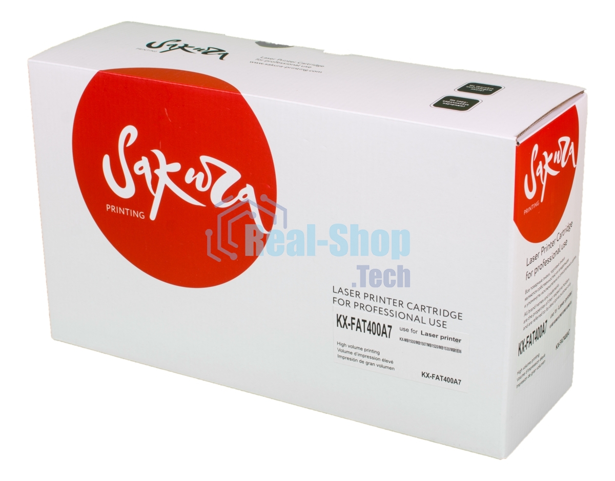 Картридж Sakura KXFAT400A7 для Panasonic KX-MB1500RU, KX-MB1520RU, KX-MB1530RU, KX-MB1536RU, черный, 1800 к.