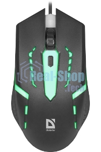 Мышь проводная Defender Hit MB-601 черный, 1200 dpi, USB, кнопки - 4
