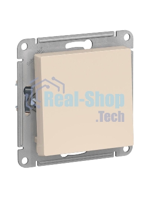 Выключатель 1-клавишный, сх.1, 10АХ, механизм, бежевый