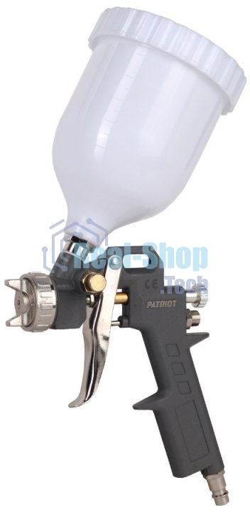Краскопульт пневматический PATRIOT LV 162Ав.бак 0.5л 400л/мин 3-4бар 1.5мм факел120-220мм 0.8кг