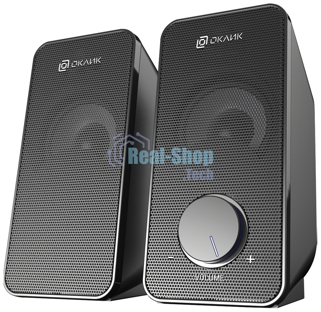 Акустическая система Oklick OK-122 2.0 черный 4Вт