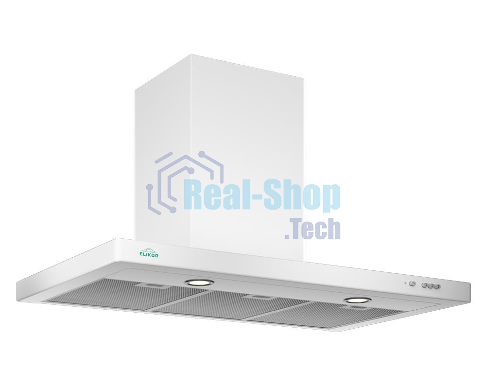 Вытяжка каминная Elikor Квадра 60П-430-К3Д белый, 60 см, 430 куб. м/ч, 54 дБ