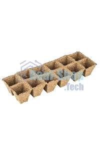 Кассета для рассады, 310х100х50 мм, 12 ячеек, торфяная, 3 шт. Россия