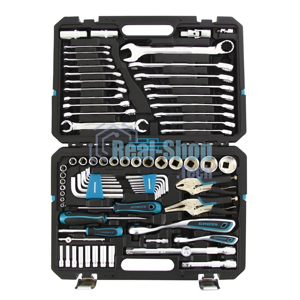 Набор инструментов Gross 14148 78 пред., 120 зубьев, CrV, 1/4, 1/2