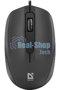 Мышь проводная Defender Alpha MB-507 черный, 1000 dpi, USB, кнопки - 3