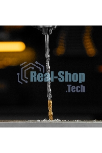 Сверло спиральное по металлу Denzel 4,2 х 119 мм, Р6М5, Golden Tip, удлиненное