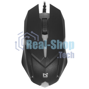Мышь проводная Defender Cyber MB-560L черный, 1200 dpi, USB, кнопки - 3