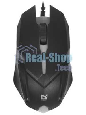 Мышь проводная Defender Cyber MB-560L черный, 1200 dpi, USB, кнопки - 3