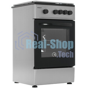 Плита газовая Kraft KF-FSK5301GS серый, конфорок 4 газовых, духовка 58 л, 50 см x 85.5 см x 55.6 см