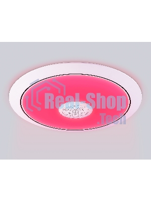 Музыкальный светодиодный светильник Ambrella light FZ710 WH белый IP20 40W 3000-6500K+RGB Music 370*56 (ПДУ ИК)