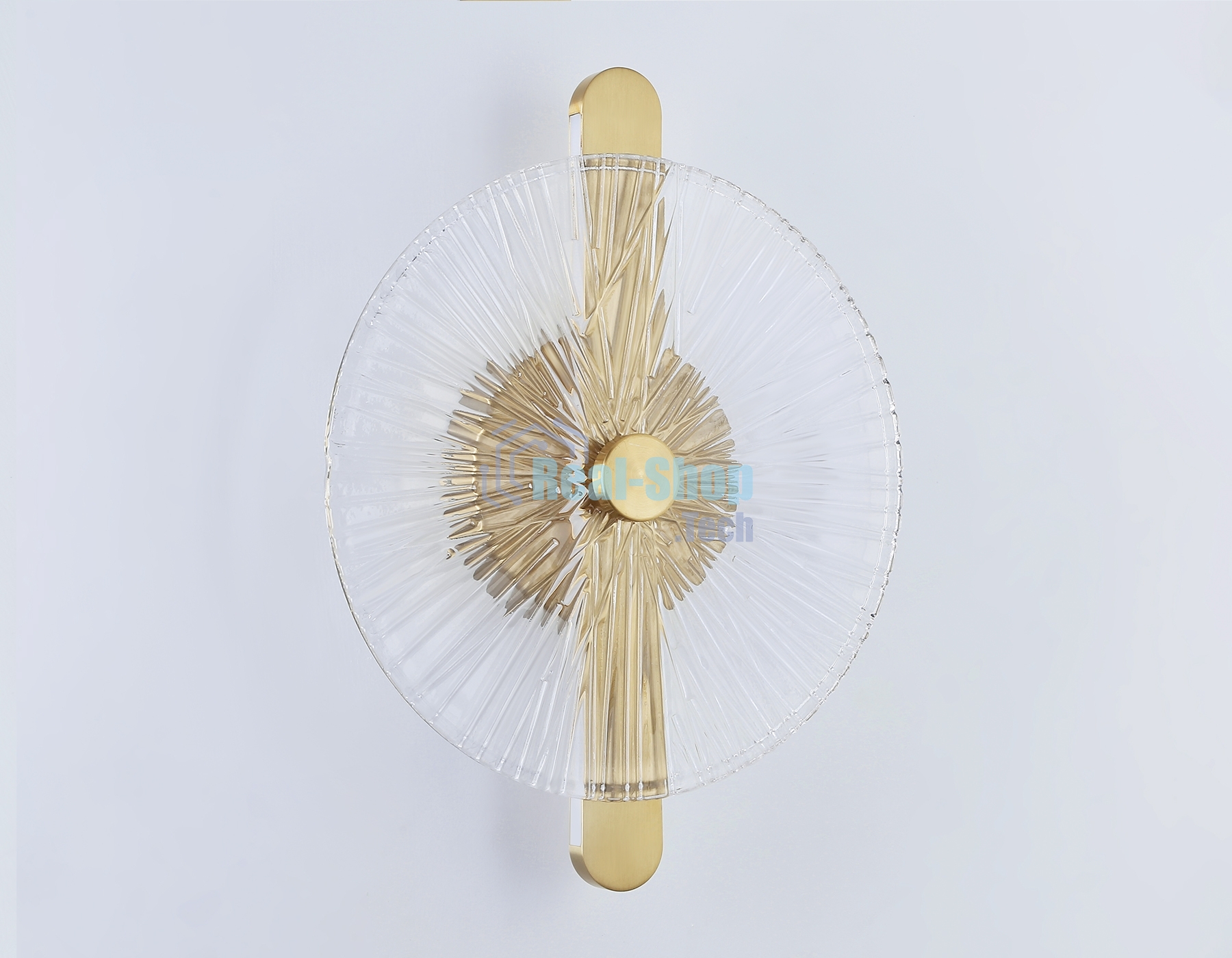 Настенный светодиодный светильник Ambrella light LH31143 BS/CL латунь/прозрачный 13W 3000K 280*70*350