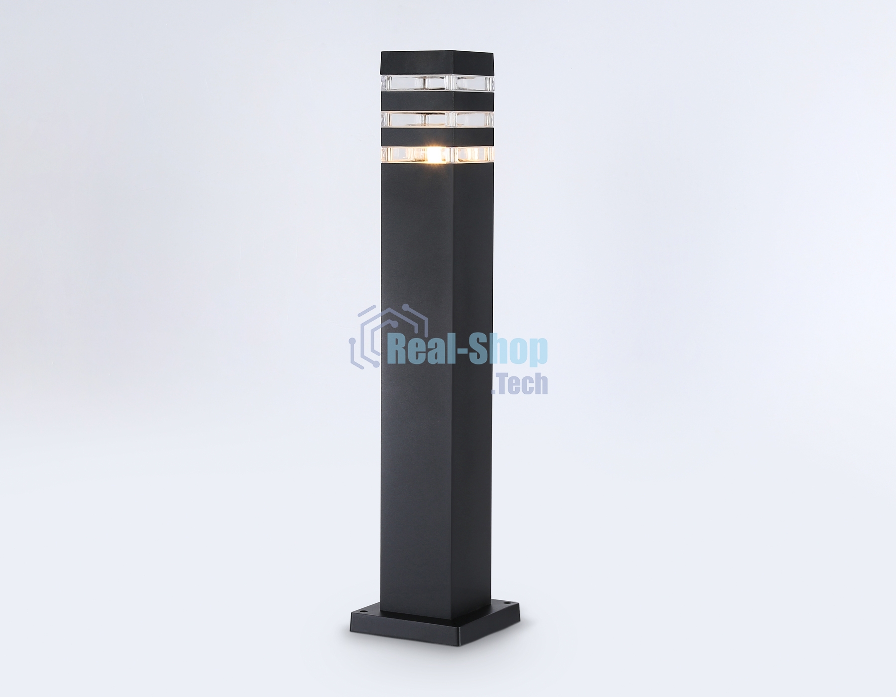 Светильник Ambrella light ST2582 BK/CL черный/прозрачный IP54 E27 max 40W 90*90*630