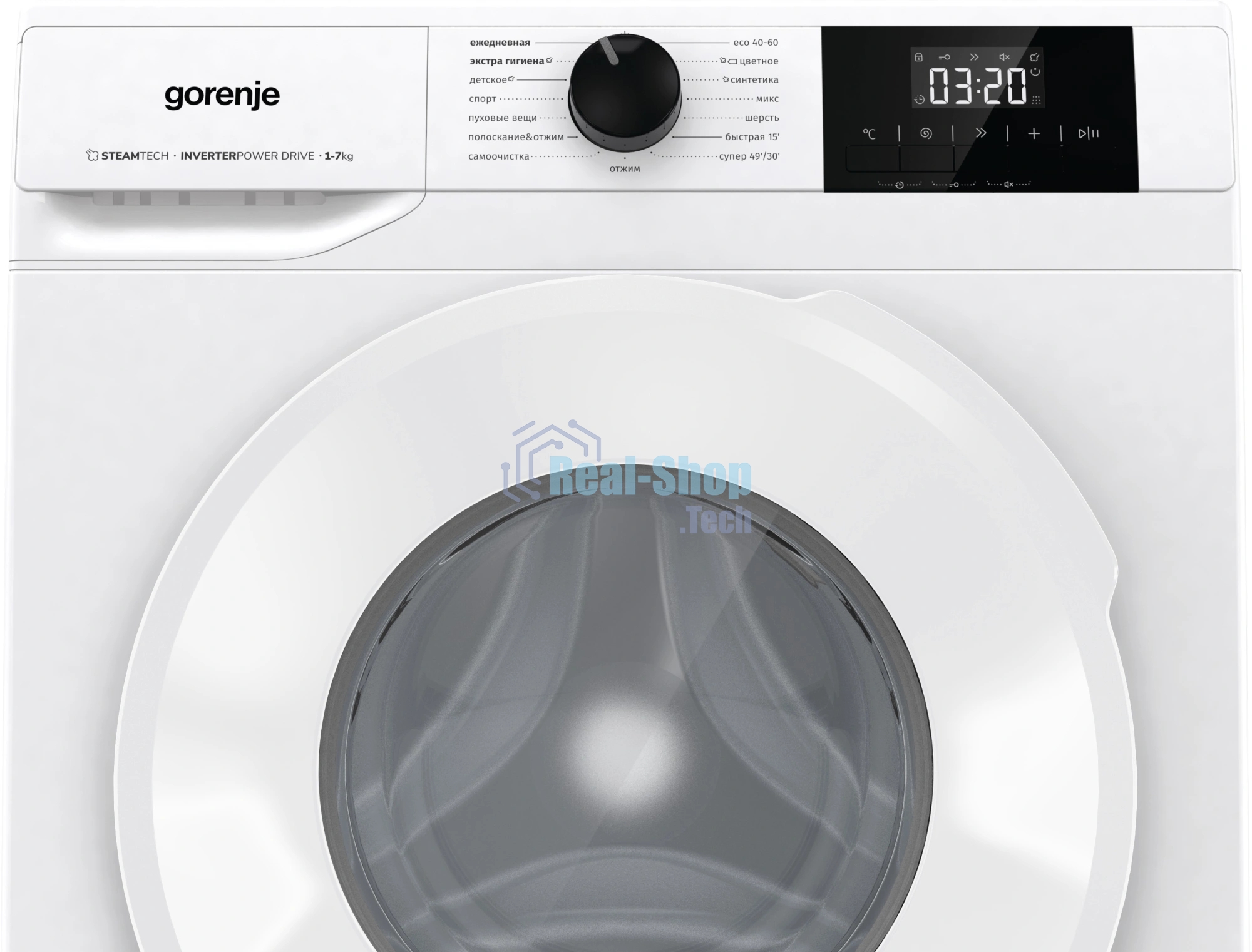 Стиральная машина Gorenje W5NGPI72SBS/C белый, загрузка фронтальная 7 кг, 1200 об/мин, класс A