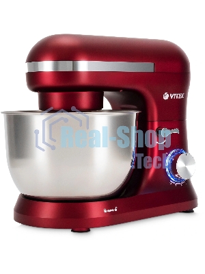 Миксер Vitek VT-PM0111 красный, стационарный, 1500 Вт, 4.5 л, 8 скоростей