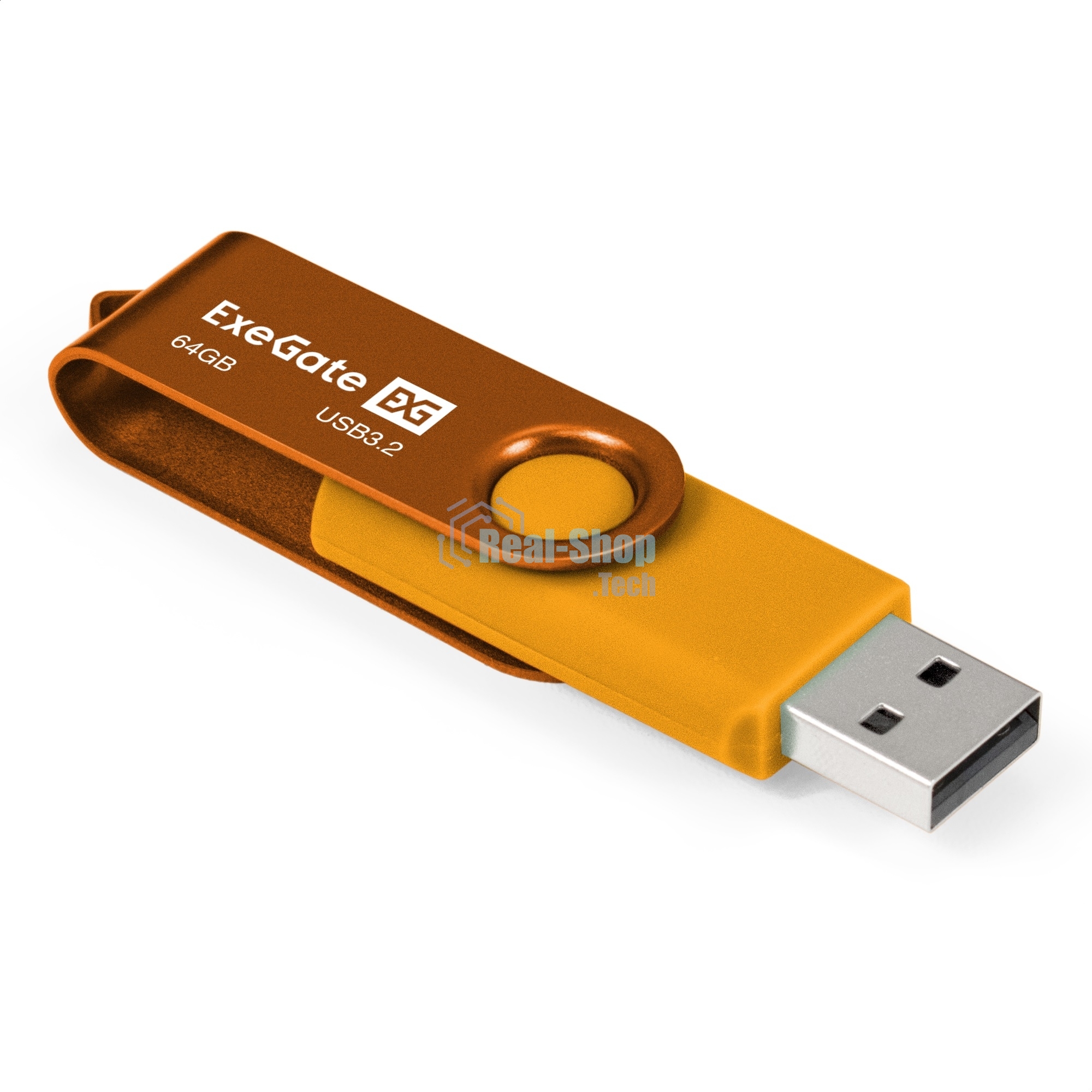 USB-флеш накопитель Exegate EX302062RUS Jet Ultra 64GB жёлтый (USB3.0/=USB3.1 Gen1/=USB3.2 Gen1 5Gbps, пластик/металл)