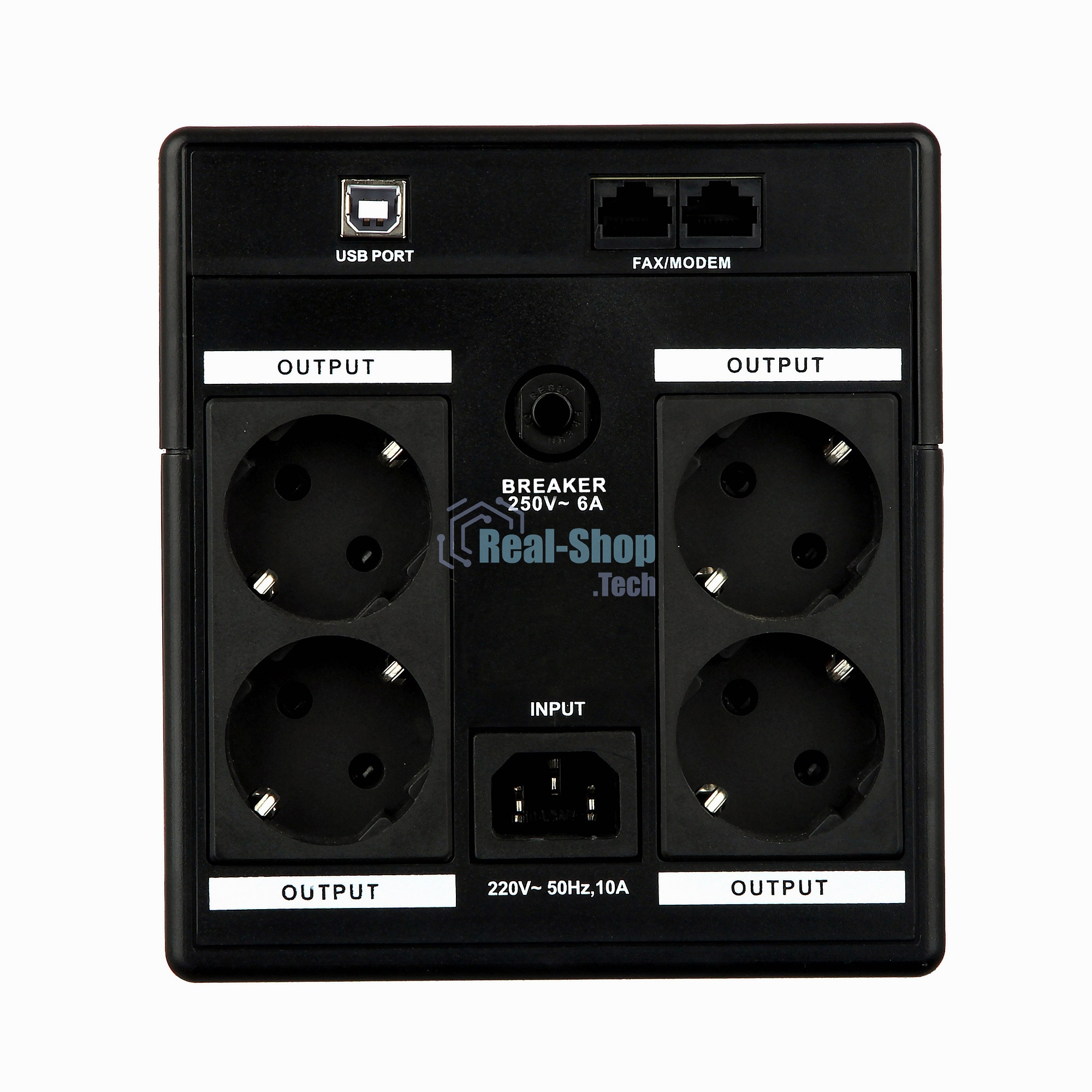 Источник бесперебойного питания ExeGate EP212521RUS Power Back UNB-1500 1500VA, черный, 4 евророзетки