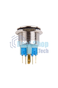 Кнопка антивандальная Rexant Ø22 250В Б/Фикс (6с) (ON)-OFF/(OFF)-ON подсв/зеленая