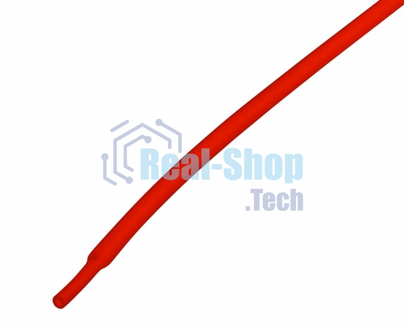 Термоусаживаемая трубка Rexant 1,5/0,75 мм, красная, упаковка 50 шт. по 1 м