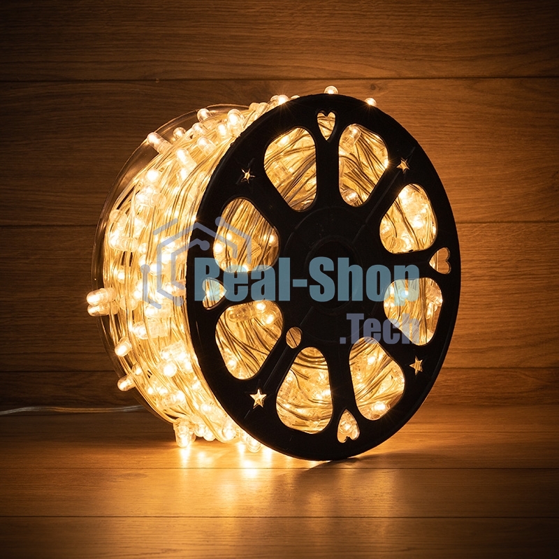 Гирлянда Neon-night LED Клип-лайт 12 V, прозрачный ПВХ, 150 мм, цвет диодов теплый белый