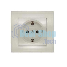 Розетка 1-м СП Бриллиант с заземл. сл. кость UNIVersal 7948844