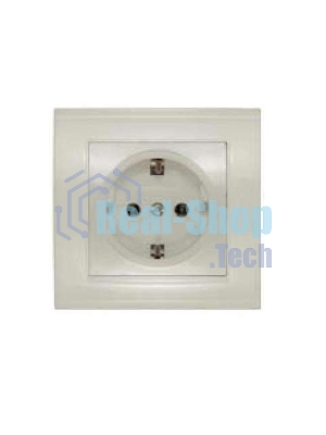 Розетка 1-м СП Бриллиант с заземл. сл. кость UNIVersal 7948844