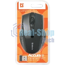 Мышь беспроводная Defender Accura MM-665 черный, 1600 dpi, радиоканал, USB, кнопки - 6