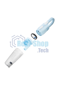 Пылесос вертикальный Kitfort KT-586-2 голубой, питание от сети, 400 Вт, уборка сухая, пылесборник 1,2 л