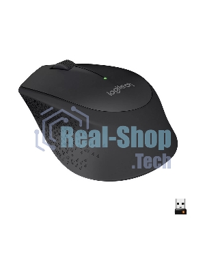 Мышь беспроводная Logitech M280 черный, 1000 dpi, радиоканал, USB, кнопки - 3