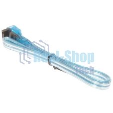 Кабель интерфейсный SATA Cablexpert CC-SATAM-DATA90-TR-50CM, Sata3 7pin/7pin, мет.защелка, угловой разъем, 50 см, прозрачный, пакет