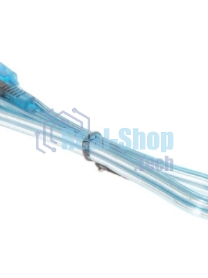 Кабель интерфейсный SATA Cablexpert CC-SATAM-DATA90-TR-50CM, Sata3 7pin/7pin, мет.защелка, угловой разъем, 50 см, прозрачный, пакет