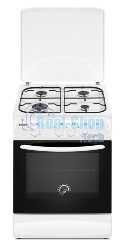 Плита газовая Kraft KF-FSK6403AGW белый, конфорок 4 шт, духовка 70 л, 60 см x 87 см x 63 см