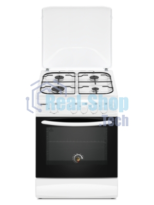 Плита газовая Kraft KF-FSK6403AGW белый, конфорок 4 шт, духовка 70 л, 60 см x 87 см x 63 см