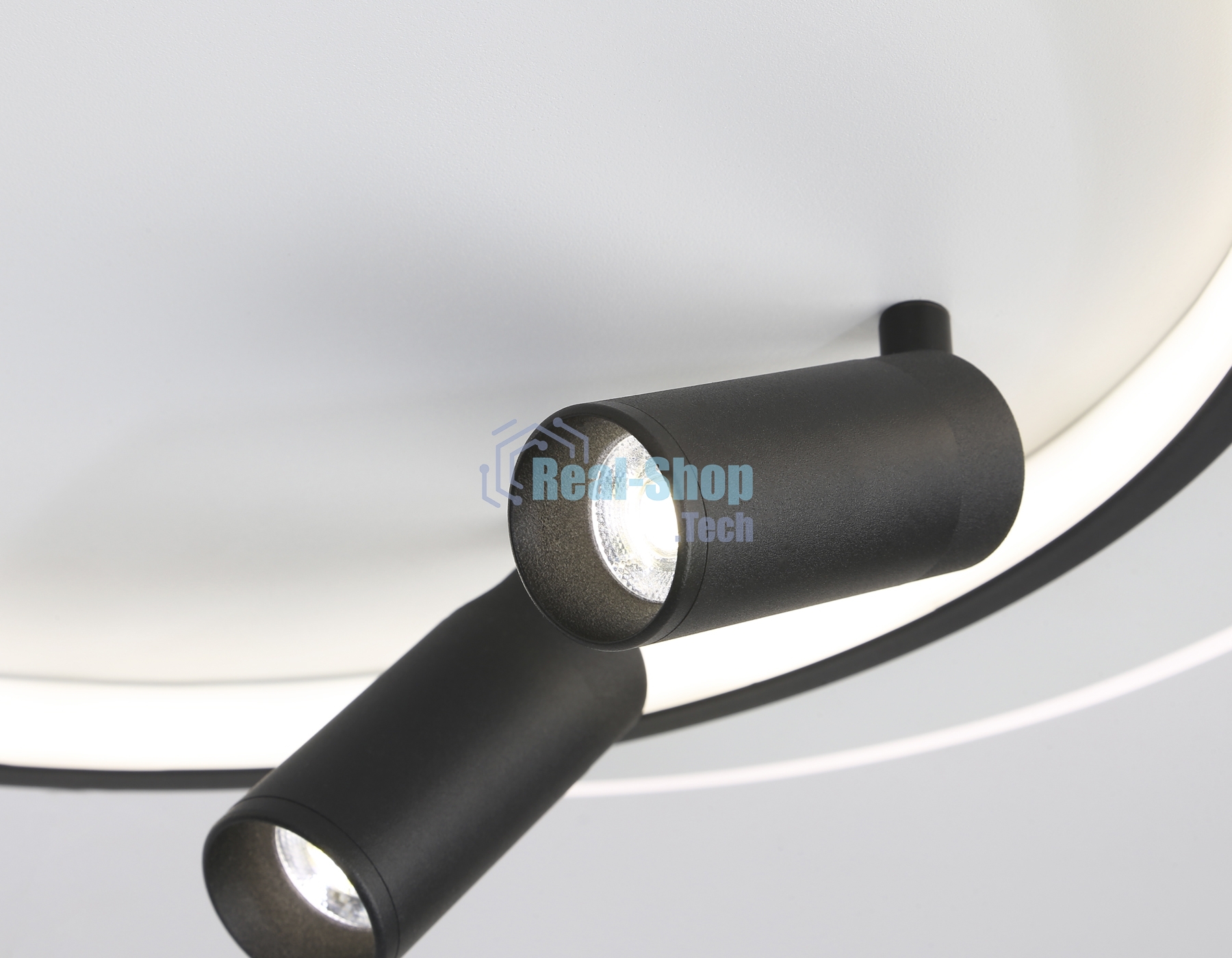 Светильник Ambrella light FL5137/2+2 WH/BK белый/черный 66W 3000K/4200K/6400K+4200K 500*420*130 (ПДУ ИК)