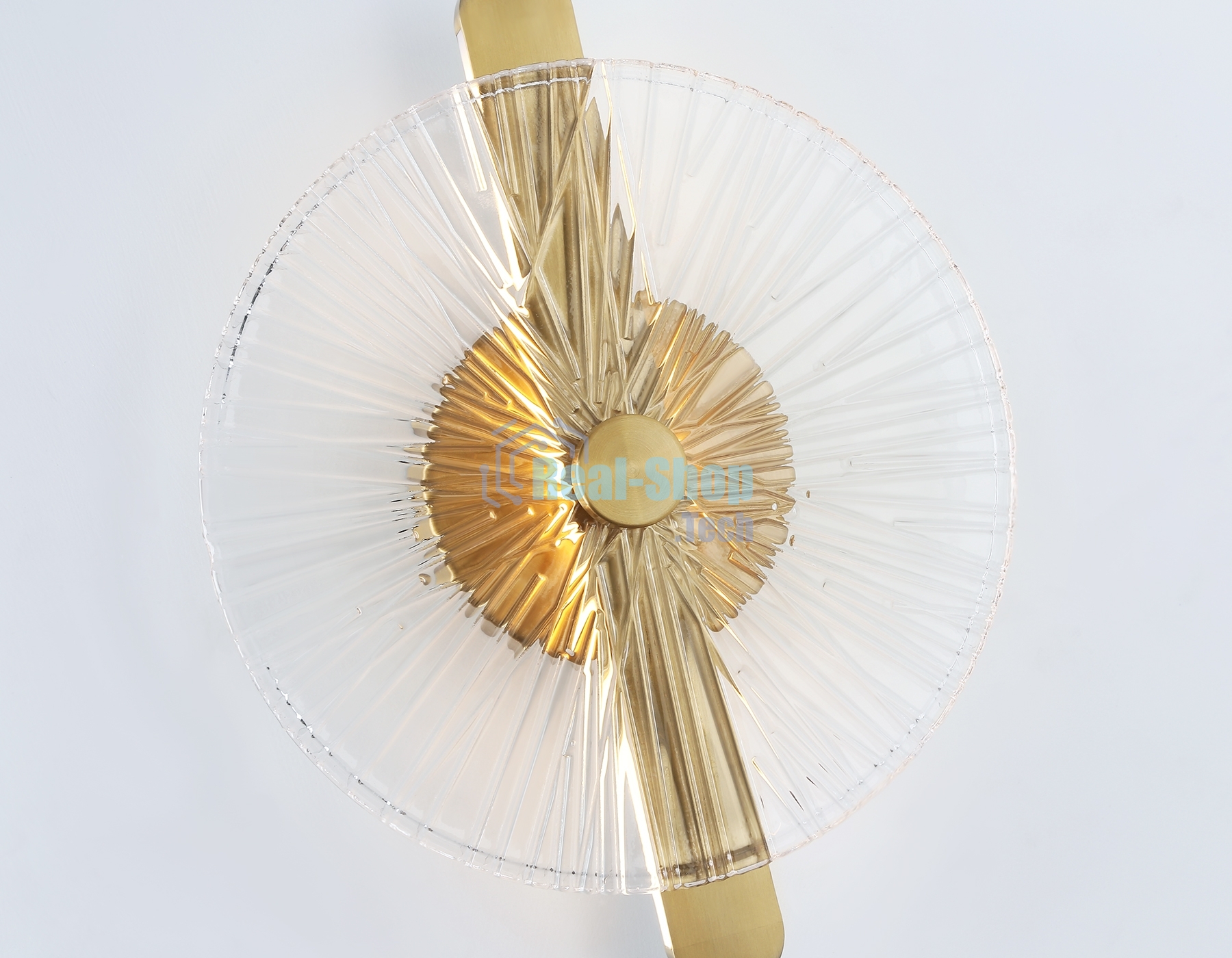 Настенный светодиодный светильник Ambrella light LH31143 BS/CL латунь/прозрачный 13W 3000K 280*70*350