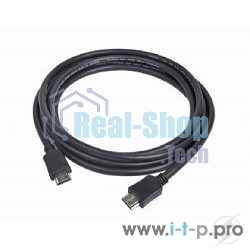 Кабель Cablexpert HDMI CC-HDMI4-10M, 19M/19M, v2.0, медь, позол.разъемы, экран, 10м, черный, пакет