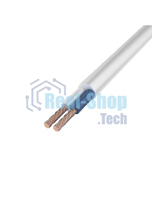 Провод соединительный ПВС Rexant 2x1,0 мм², белый, длина 20 метров, ГОСТ 7399-97