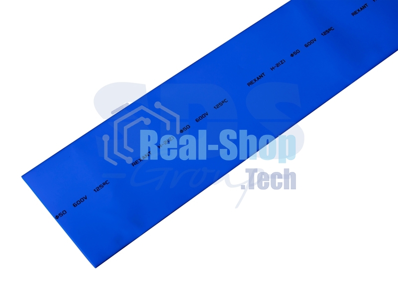 Термоусаживаемая трубка Rexant 50,0/25,0 мм, синяя, упаковка 10 шт. по 1 м