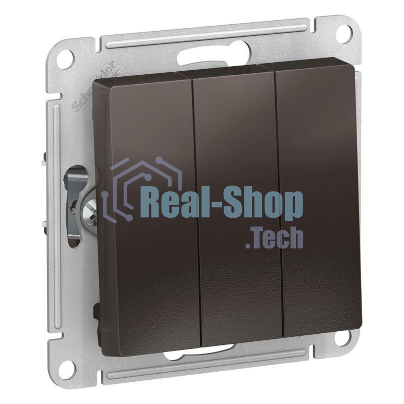 Механизм выключателя 3-кл. AtlasDesign (сх.1+1+1) 10АХ мокко SchE ATN000631