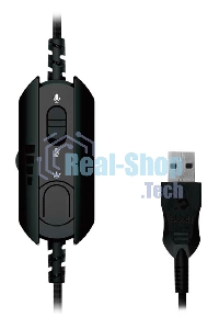 Гарнитура проводная с микрофоном A4Tech Bloody G570 черный/серый 2м мониторные USB оголовье (G570 USB/BLACK + GREY)