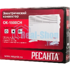 Конвектор электрический Ресанта ОК-1500СН белый, 1500 Вт, 15 м2, термостат