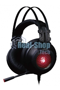 Гарнитура проводная с микрофоном A4 Bloody G525 черный 2м мониторные оголовье (G525 BLACK)
