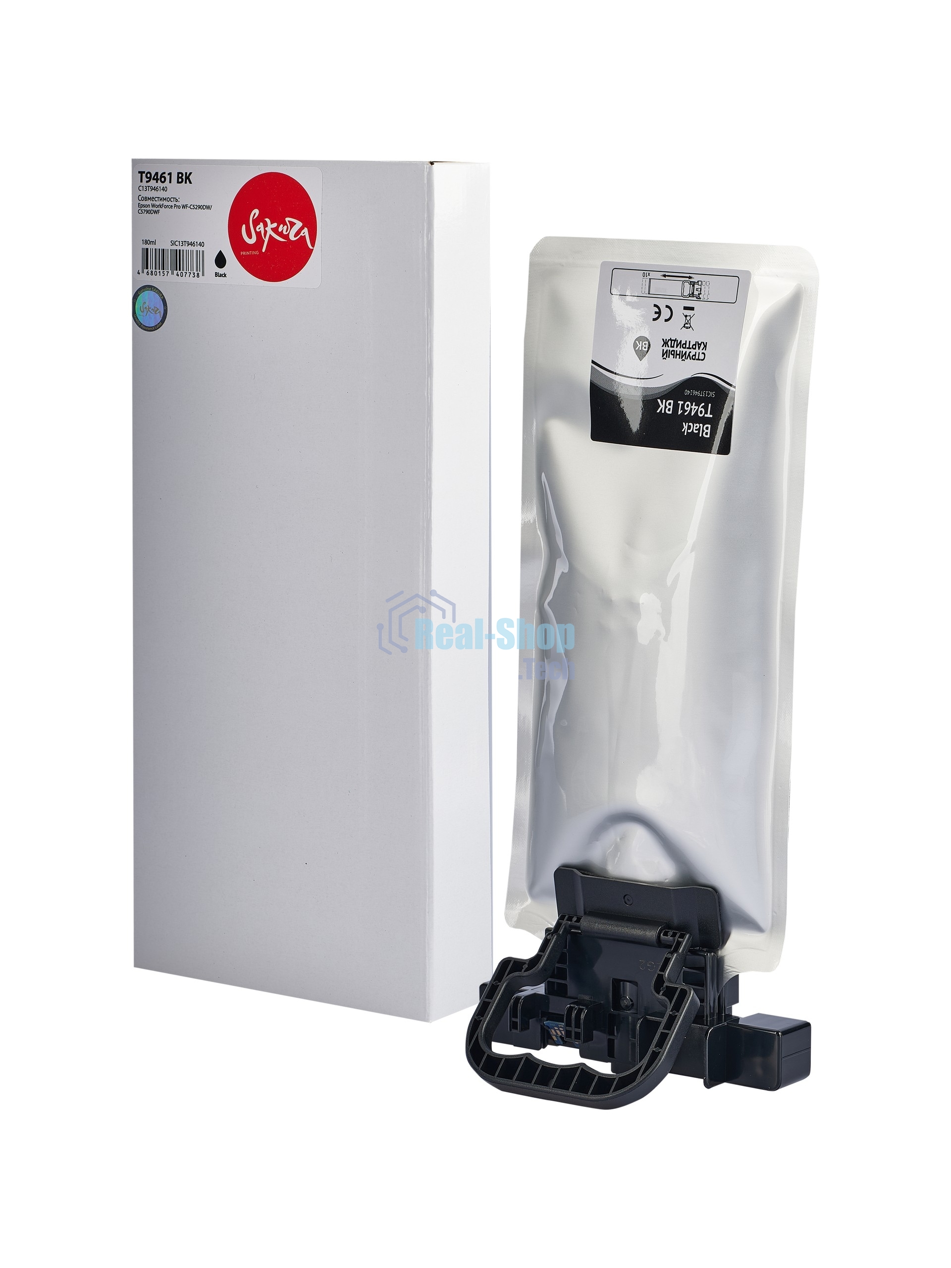 Контейнер с чернилами Sakura C13T946140 (T9461 BK) для Epson, черный, 180 мл., 10000 к.