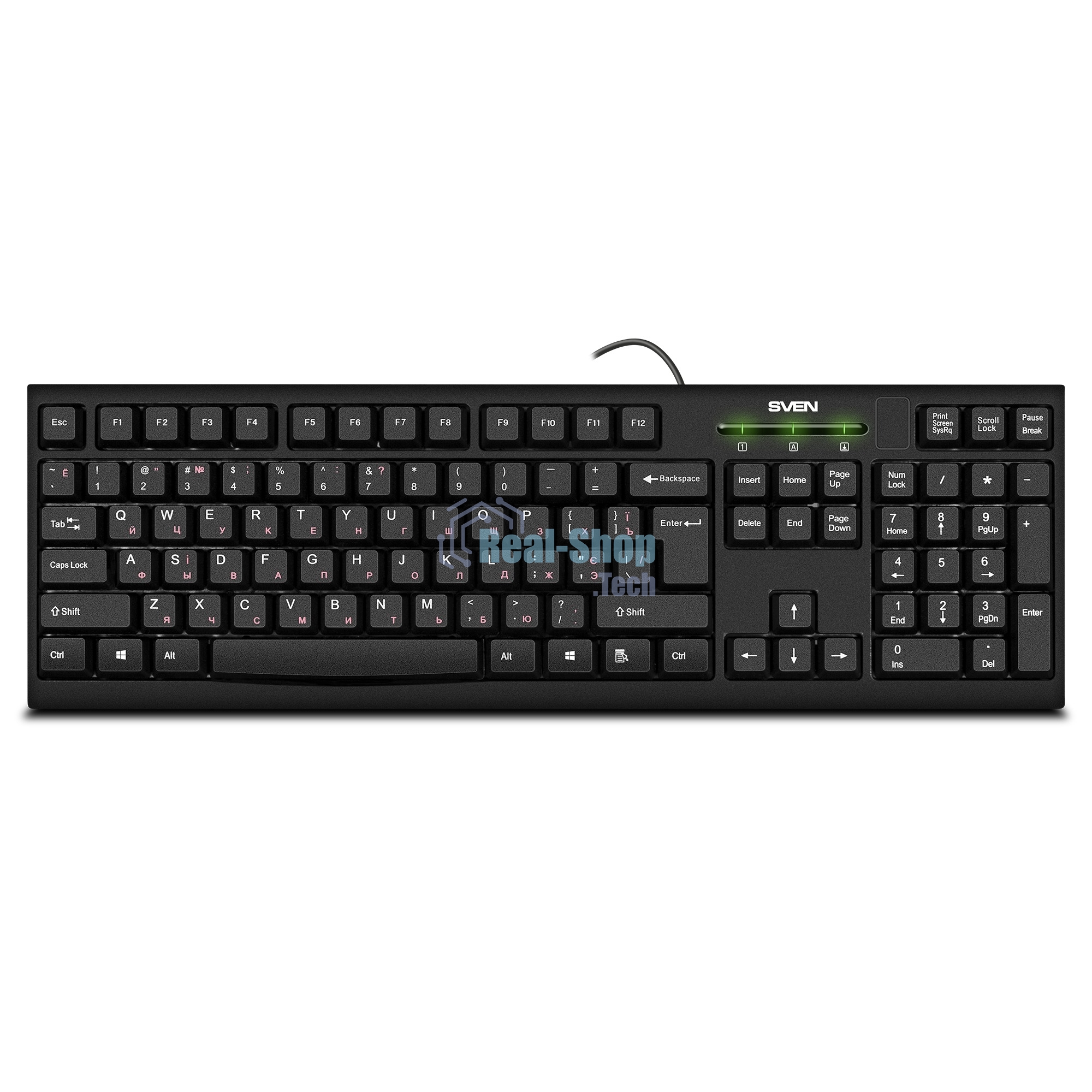 Клавиатура проводная SVEN KB-S300/USB/WIRED/Black