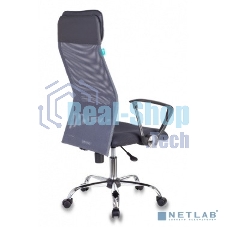 Кресло руководителя Бюрократ KB-6N/SL/DG/TW-12 серый TW-04 TW-12 сетка крестовина хром