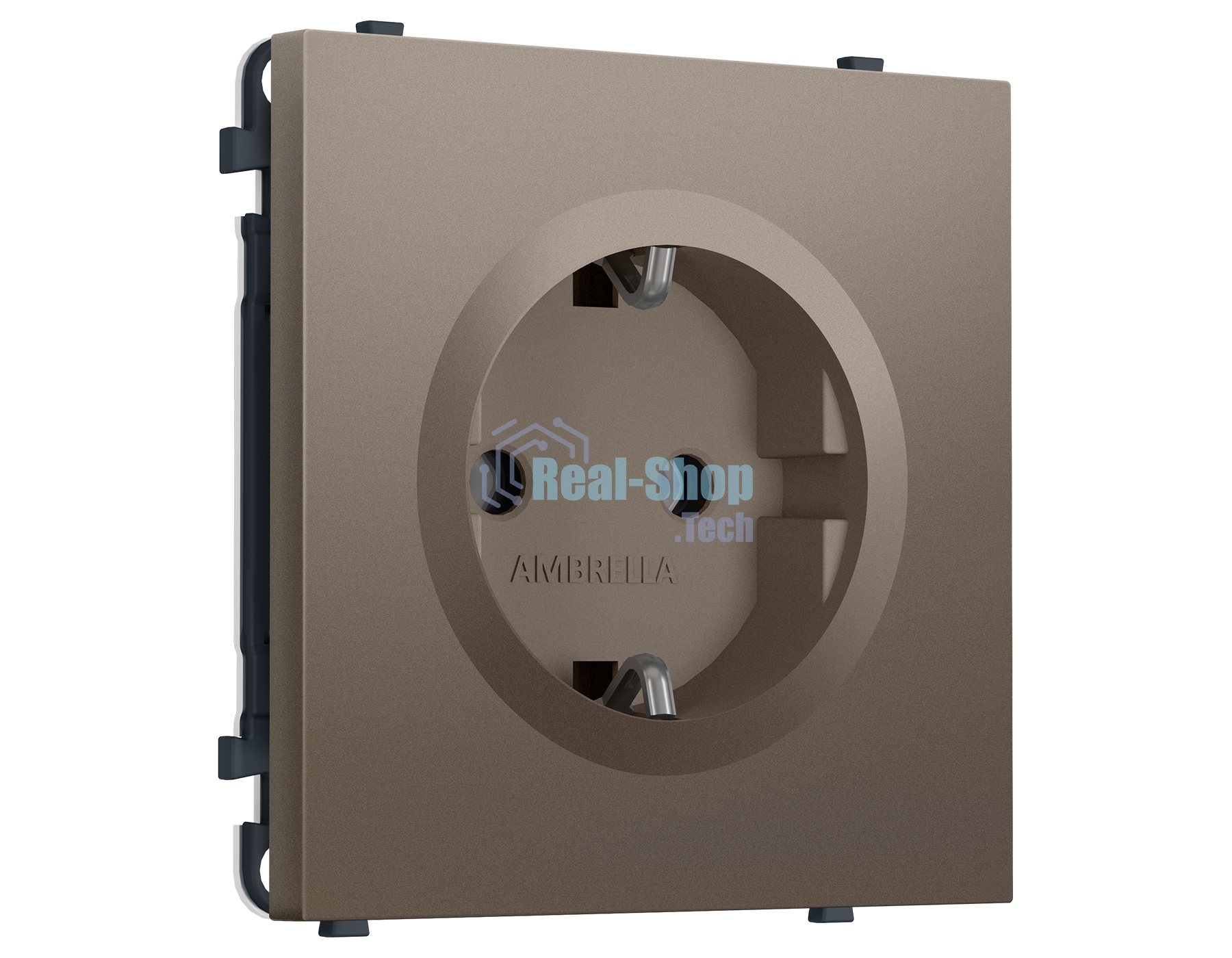 Комплект механизма электрической розетки SIGMA Темная бронза матовый 50Hz 2P+E с/з 16A-250V QUANT PRO (SP6360, PR141)