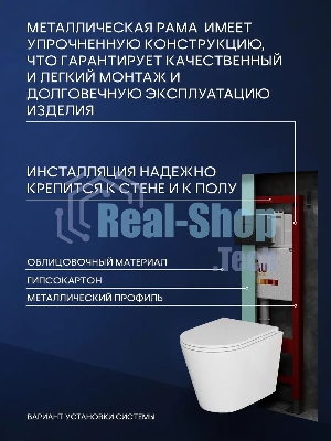 Комплект BAU 6 в 1: инсталляция BAU PRO, унитаз подвесной торнадо Bau Nimb Hurricane-3, сиденье дюропласт микролифт, кнопка смыва BAU Soul, черная матовая