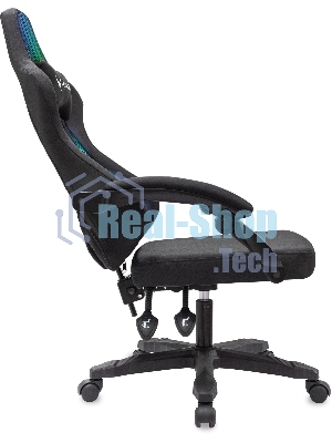 Кресло игровое Knight Wolf RGb черный, крестов. пластик