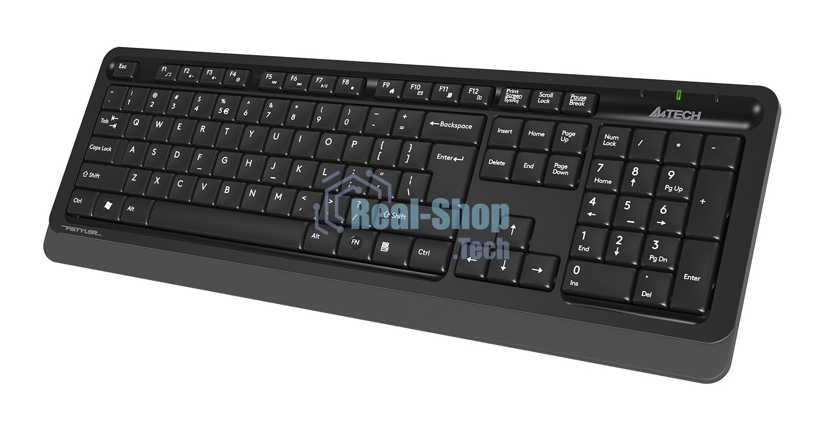 Комплект клавиатура+мышь A4Tech FStyler FG1010S беспроводной, USB, 2000 DPI, чёрный/серый