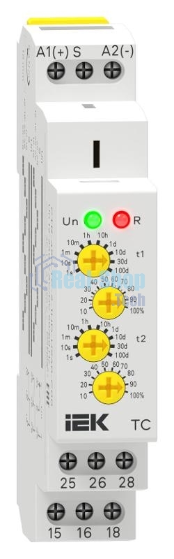 Реле циклическое TC реверсивное 2 контакта 12-240В AC/DC AC