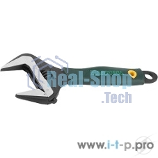 Ручной инструмент KRAFTOOL 27258-15 Ключ разводной Cr-V,фосфатир,эргоном рукоятка из эластомера,увелич зев,угол наклона губок 15град,150мм/6